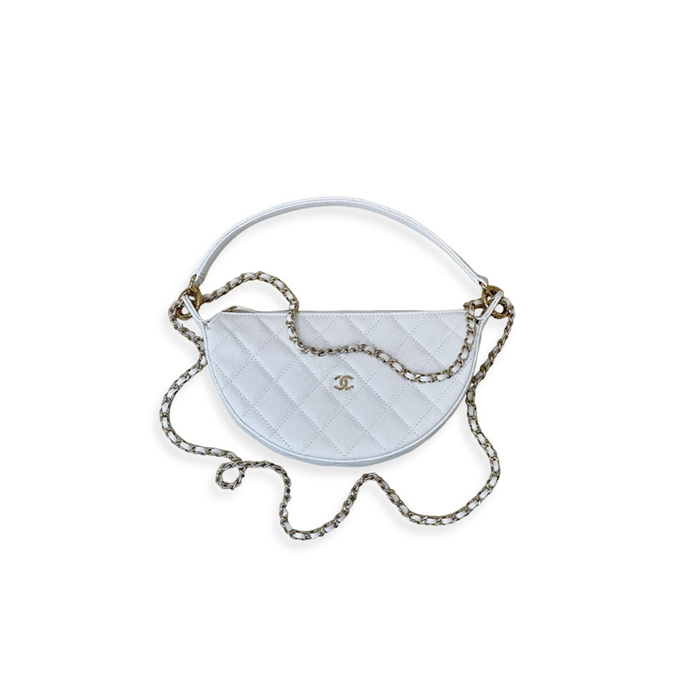 CHANEL CLUTCH WITH CHAIN QUILTED CAVIAR LEATHER WITH GOLD HARDWARE (22*15*6cm)  